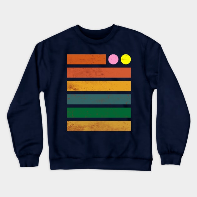 Circle and Horizontal Line Crewneck Sweatshirt by ganola